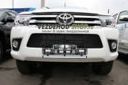 Сетка на передний бампер внешняя [Novline] Toyota Hilux Revo 2015-